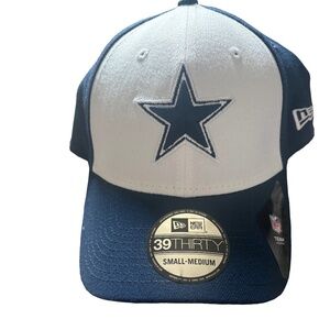 New Era Dallas Cowboys 39THIRTY Stretch Fit Hat White/Navy S/M NWT